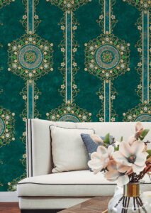 Enchanted Emerald Pattern Wallpaper