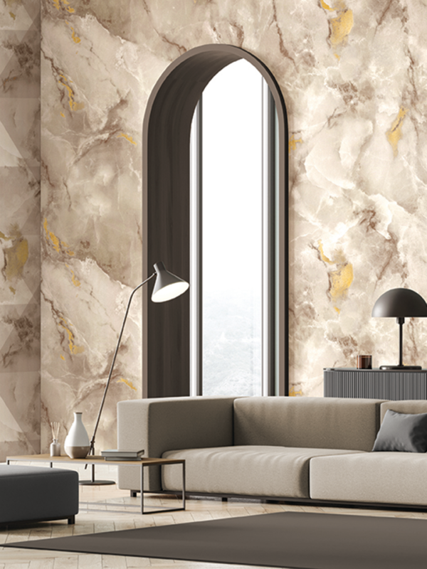 Abstract Metallic Marble Wallpaper