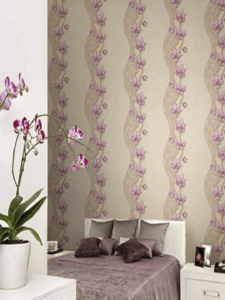 Contemporary floral wallpaper