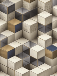 Illusory Cube Panels Wallpaper