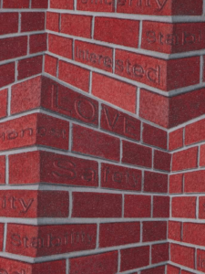 Typographic Brick Delight Wallpaper